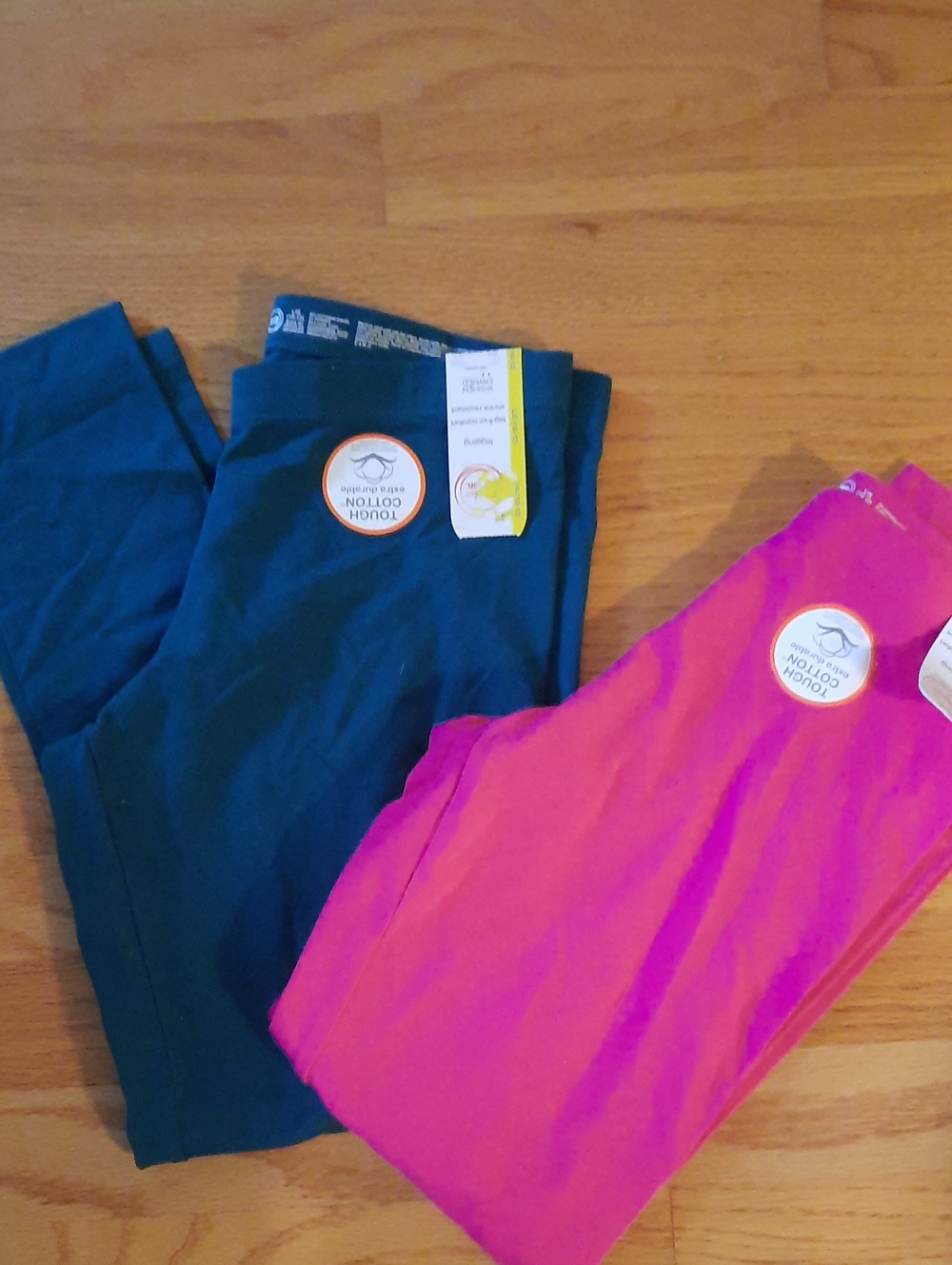 New Sz L Girls' Leggings - Teal/GREEN And Pink 2 Pant Bundle NWT. Lot 2 Bottoms